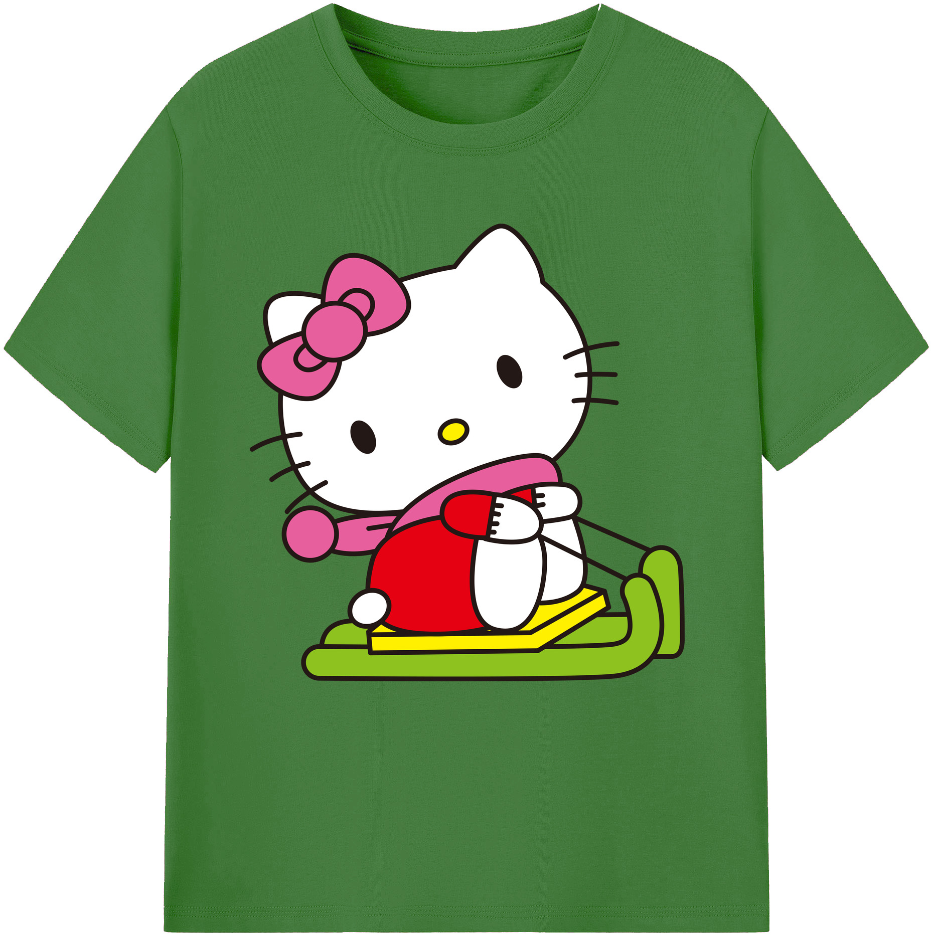 （画像用） Hello Kitty ハローキティ レディースカジュアルプリントTシャツ（綿100％）